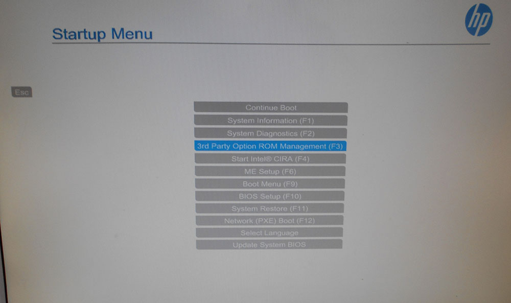 hp elitedesk 800 boot menu