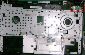 NEC VK17E/FW-S 電源ボタンパーツ部