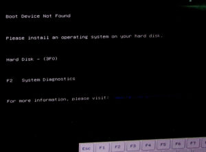 HP 13-aw0159tu boot device not found