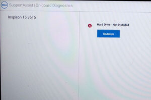 DELL Inspiron 3515 Hard Drive Not Installed